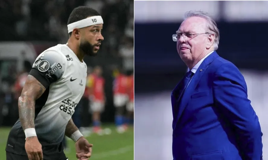 Memphis Depay e o presidente do Corinthians Osmar Stábile dominaram as menções nas redes sociais