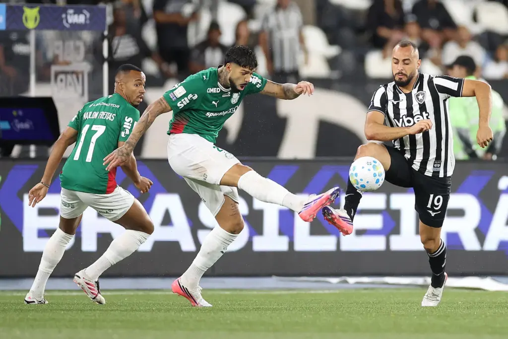 Palmeiras empata com Botafogo e vê Flamengo virar líder do Brasileirão