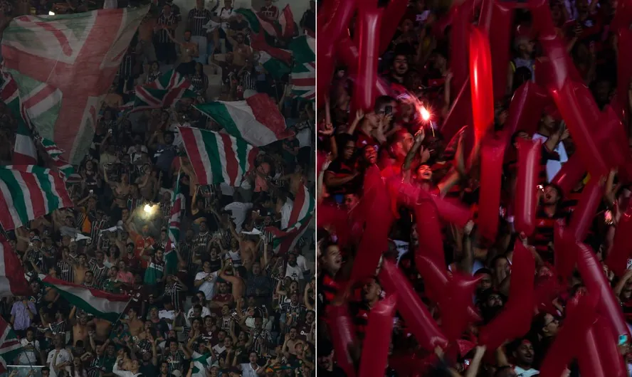 Torcidas de Fluminense e Flamengo no Maracanã
